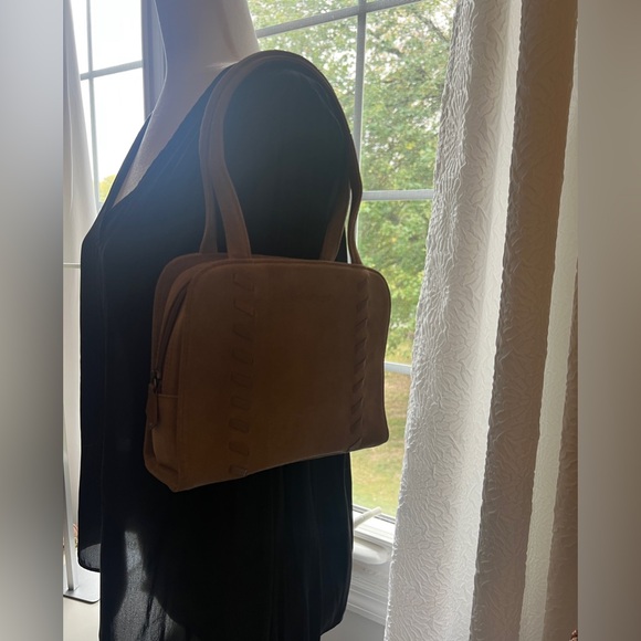 YSL Yves Saint Laurent Authentic Rare Suede Shoulder Bag Tan Unique - Picture 16 of 17